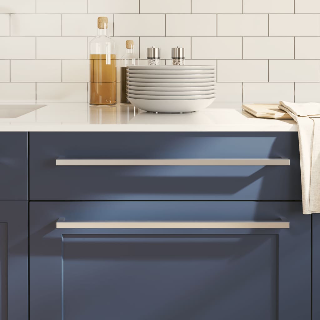 foto del prodotto maniglie per mobili 20 pz argento 480 mm in acciaio inox