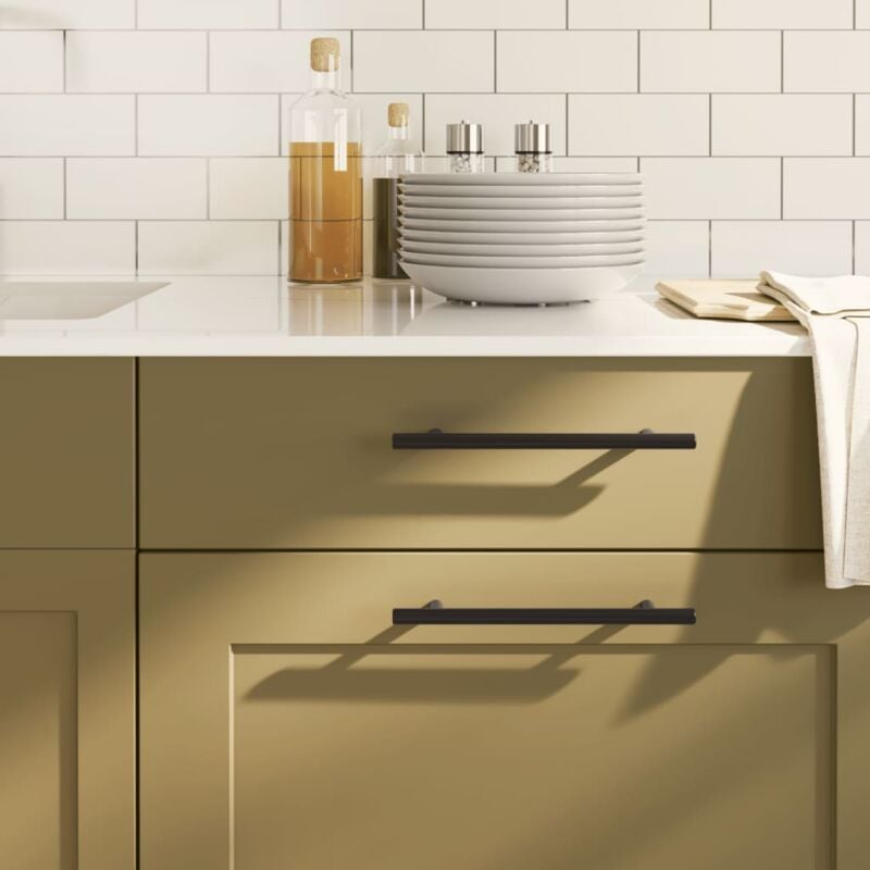 foto del prodotto maniglie per mobili 20 pz nere 160 mm in acciaio inox vidaxl