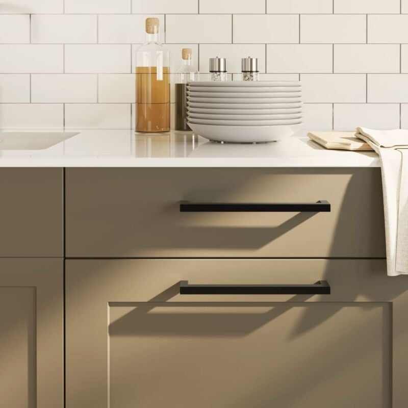 foto del prodotto maniglie per mobili 20 pz nere 224 mm in acciaio inox vidaxl