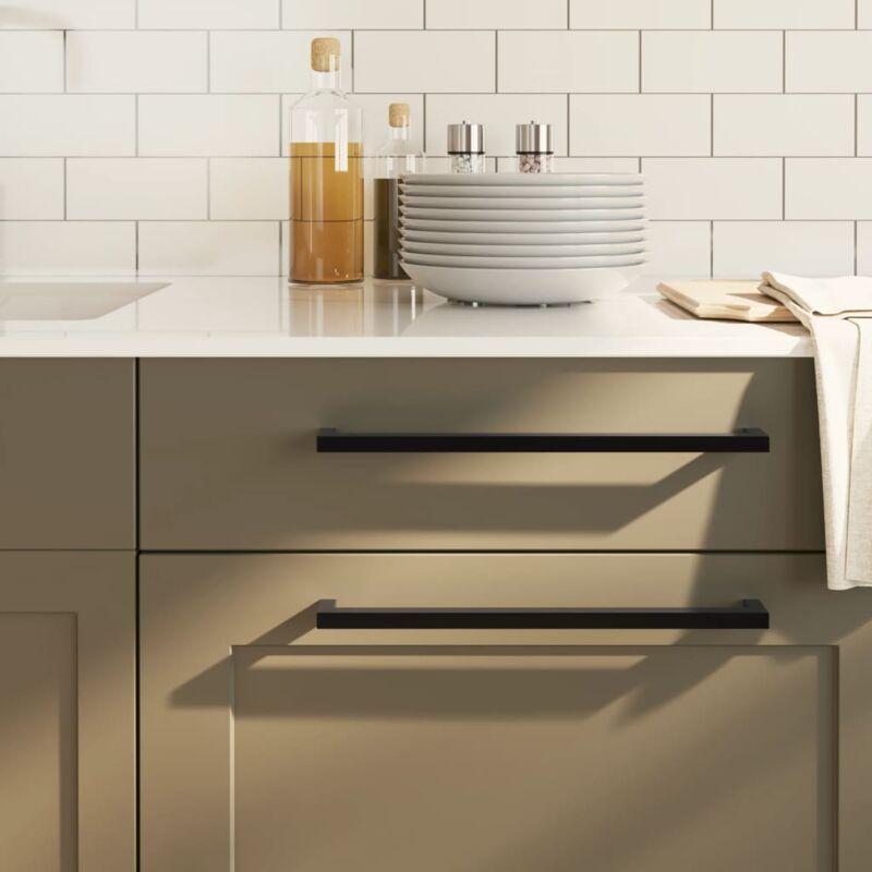 foto del prodotto maniglie per mobili 20 pz nere 320 mm in acciaio inox vidaxl
