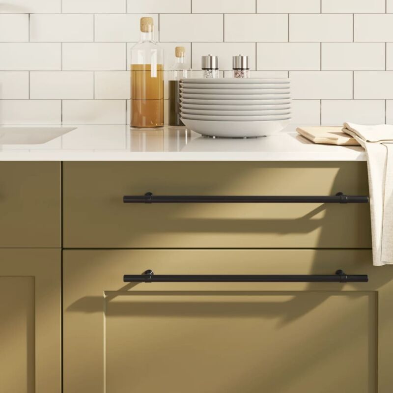 foto del prodotto maniglie per mobili 20 pz nere 320 mm in acciaio inox vidaxl