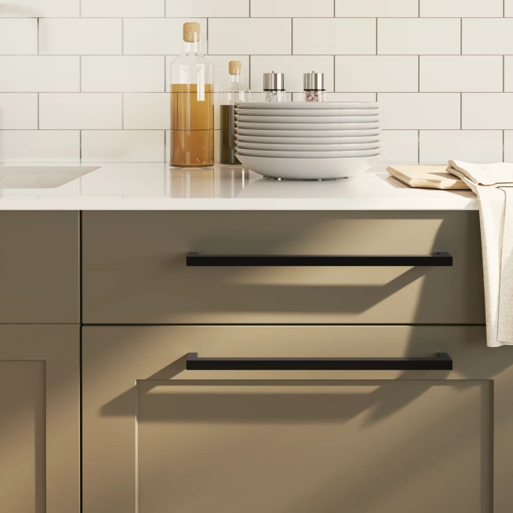 foto del prodotto maniglie per mobili 20 pz nere 320 mm in acciaio inoxcod mxl 132975