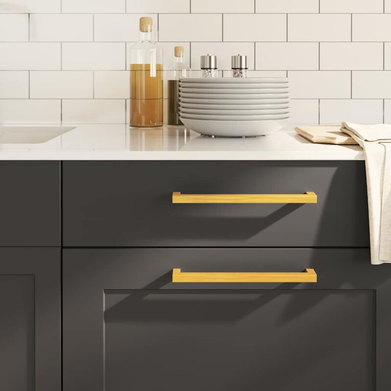 foto del prodotto maniglie per mobili 20 pz oro 224 mm in acciaio inox vidaxl