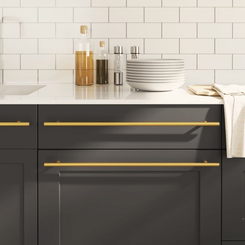 foto del prodotto maniglie per mobili 20 pz oro 480 mm in acciaio inox vidaxl