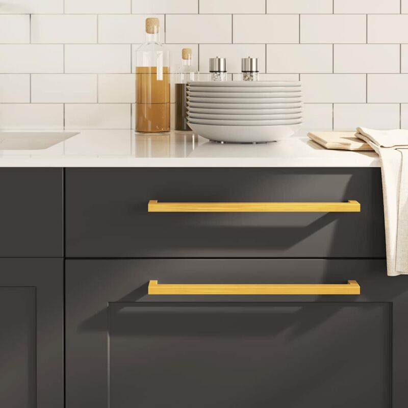 foto del prodotto maniglie per mobili 5pz oro 320mm in acciaio inox vidaxl