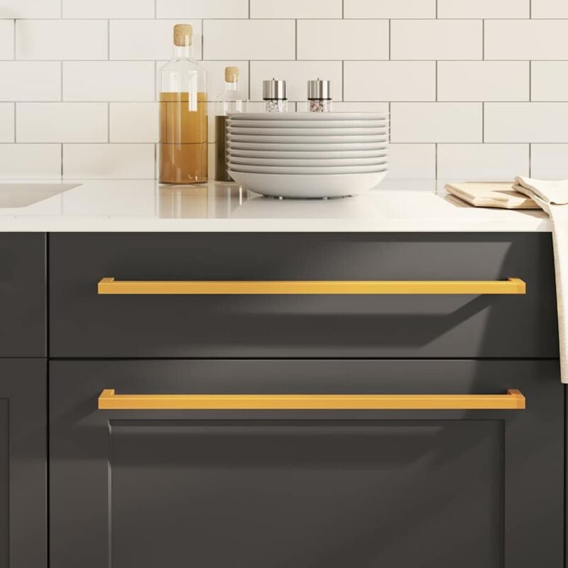 foto del prodotto maniglie per mobili 5pz oro 480mm in acciaio inox vidaxl