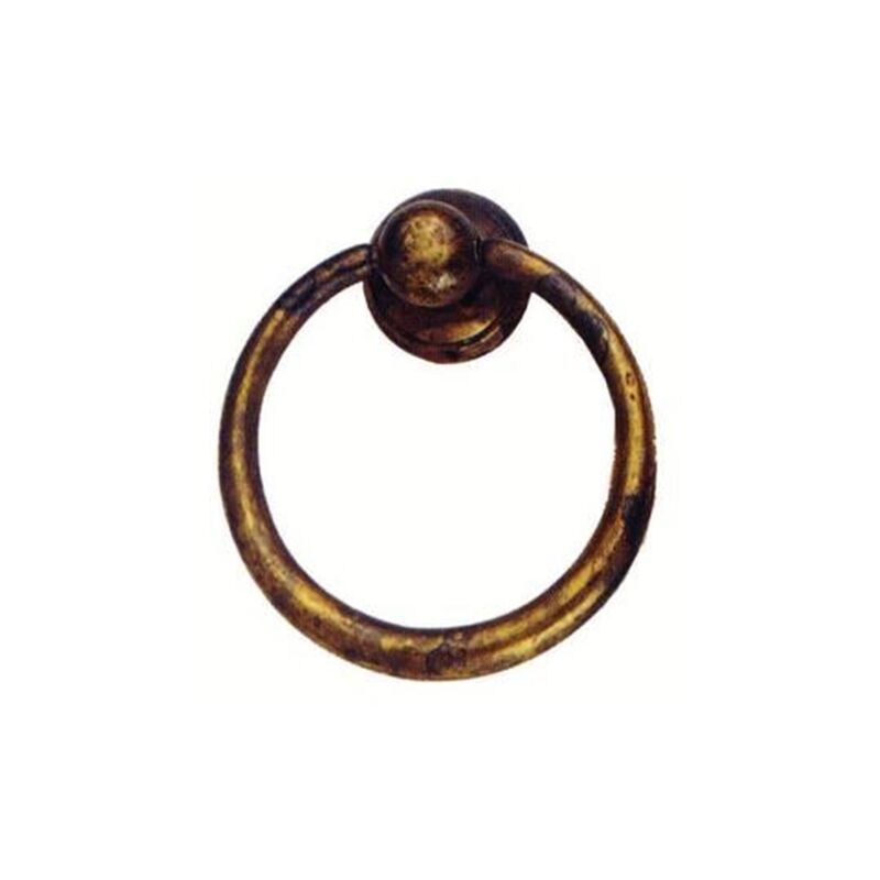foto del prodotto maniglie per mobili ad anello snodate in ottone anticato fer 107525 pz 5