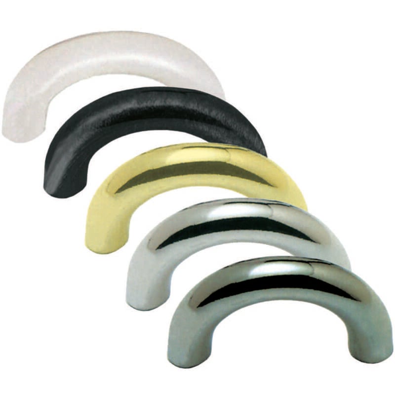foto del prodotto maniglie per mobili ad archetto fisse in zama interfori mm.32 colore bianco lucido