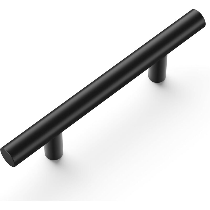 foto del prodotto maniglie per mobili da cucina, maniglie per cassetti e ante di cassettiere, accessori per il bagno, foro passante 96 mm, nero opaco sollbry