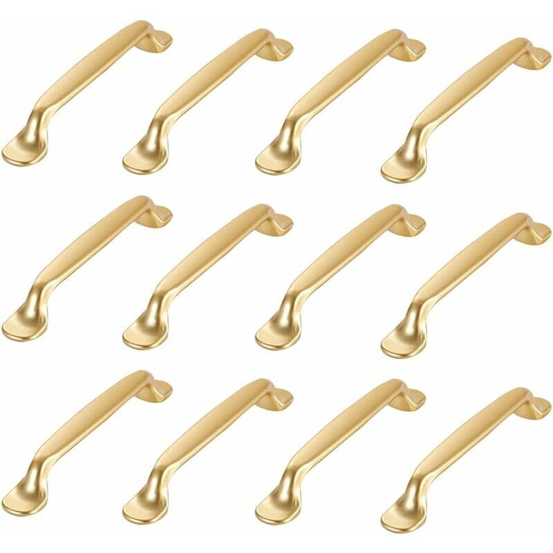 foto del prodotto maniglie per mobili dorate, set di 12 maniglie per mobili da cucina e cassetti, camera da letto, con viti di montaggio