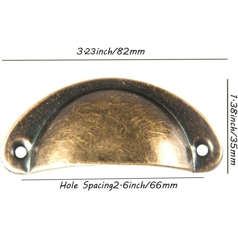 foto del prodotto maniglie per mobili in stile vintage, pomelli per cassetti in metallo per armadi, guardaroba, cassettiere, cassetti della cucina, ottone anticato, 81