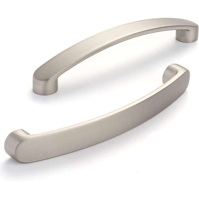 foto del prodotto maniglie per mobili ymyny pieces, maniglie spazzolate, interasse fori 128 mm, maniglie per cassetti, ante, mobili da cucina, maniglie per mobili in