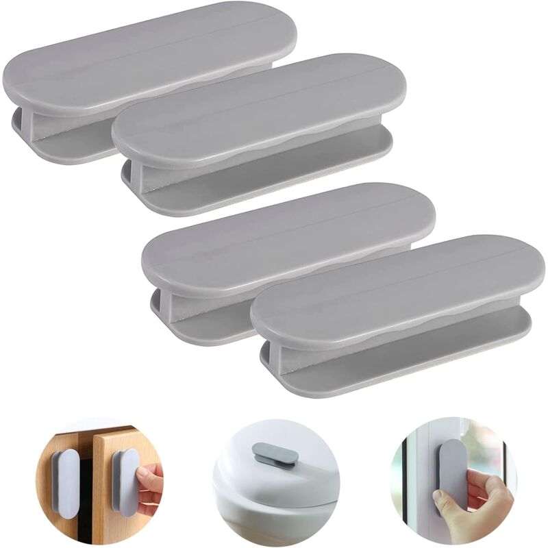 foto del prodotto maniglie per porte autoadesive ymyny 4 pezzi, maniglie per mobili, maniglie per porte esterne e balconi, maniglie per mobili in plastica per finestre