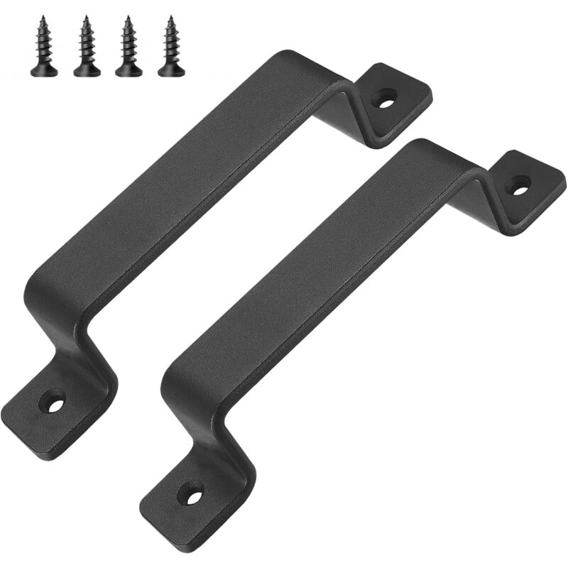foto del prodotto maniglie per porte scorrevoli da fienile, confezione da 2, ferramenta per porte da garage da 7,5 per porte interne ed esterne, armadi, cassetti,