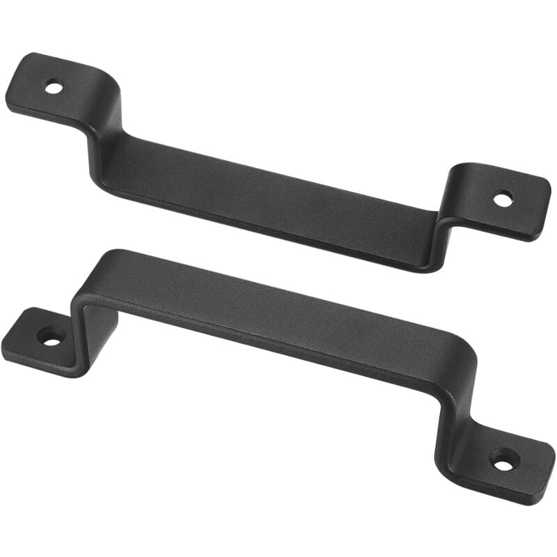 foto del prodotto maniglie per porte scorrevoli da fienile, ferramenta nera per maniglie (19 13 4,3 cm), maniglia per porta da garage interna, maniglia per porta scorrevole esterna da garage da fienile. - bebusingoto