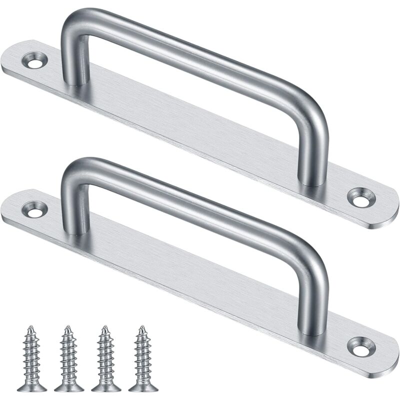foto del prodotto maniglie per porte scorrevoli da fienile, maniglia in acciaio inox con piastra per porte da fienile, armadi, piastra