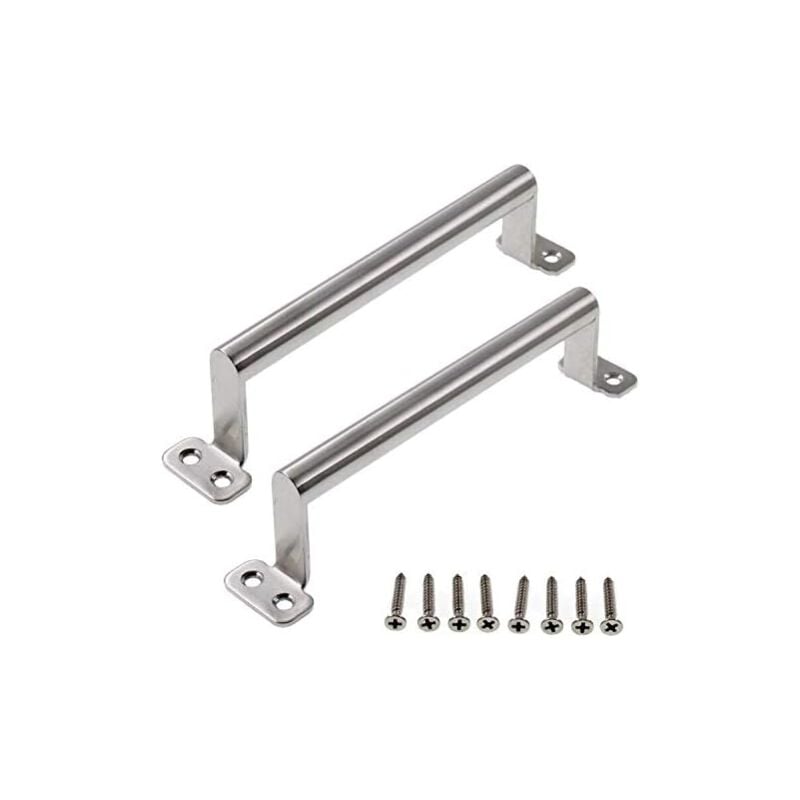 foto del prodotto maniglie per porte scorrevoli in acciaio inox ad alta resistenza, confezione da 2, per porte da fienile, armadi, bagni e mobili lavabo. bebusingoto