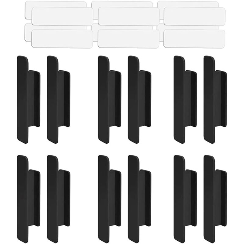 foto del prodotto maniglie per porte12 pezzi maniglie per porte in plastica maniglie autoadesive maniglie per porte adesive per finestre, porte, cassetti, armadi,