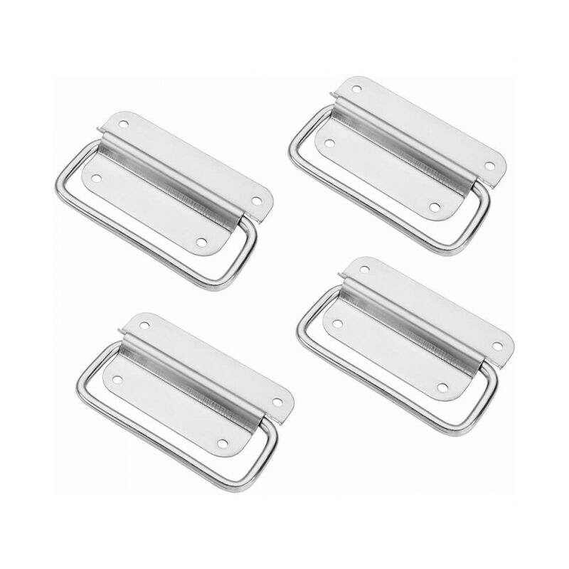 foto del prodotto maniglie pieghevoli in acciaio inossidabile, maniglia per valigetta maniglie per cassetta degli attrezzi, 4 pezzi