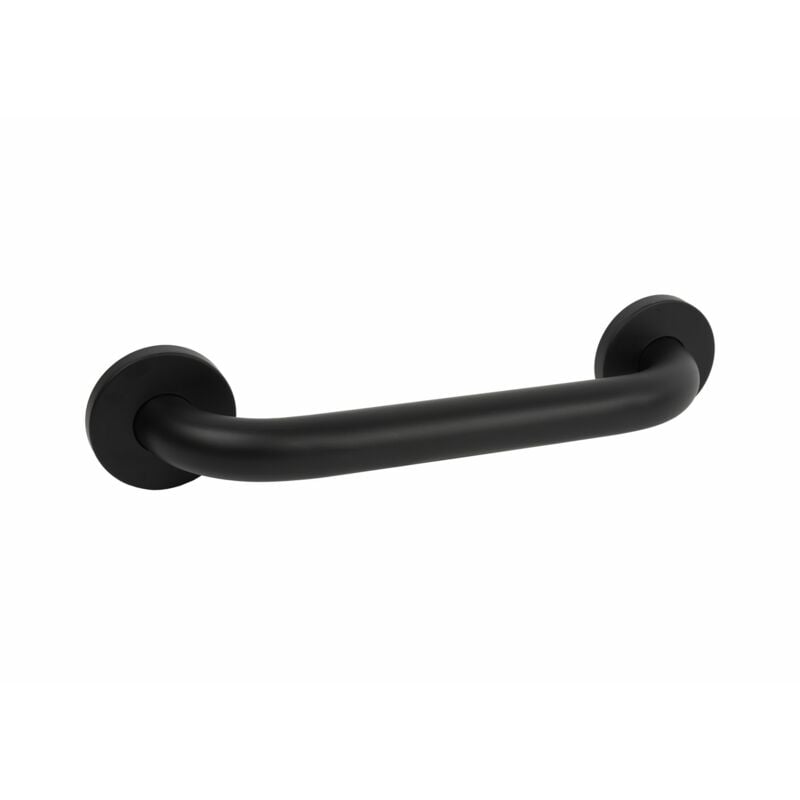 foto del prodotto maniglione 30cm da parete nero opaco in acciaio verniciato mod. safe medium metaform