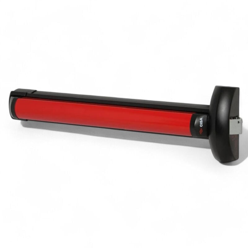 foto del prodotto maniglione antipanico componibile 120 cm barra accorciabile alluminio verniciato versione senza scrocco per porte emergenza