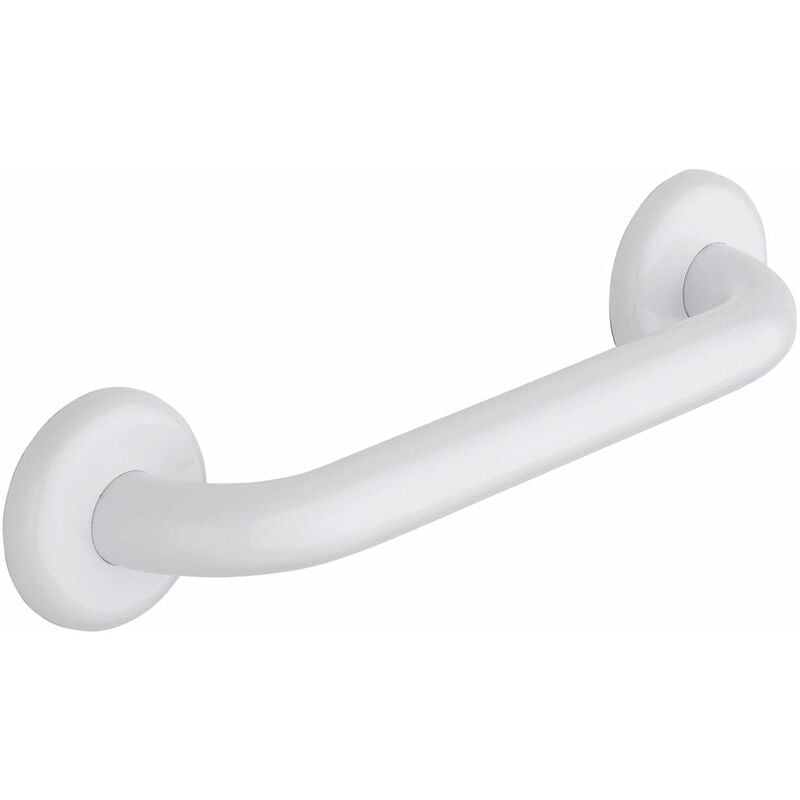 foto del prodotto maniglione bagno disabili di sostegno sicurezza in acciaio inox bianco formato 30 cm