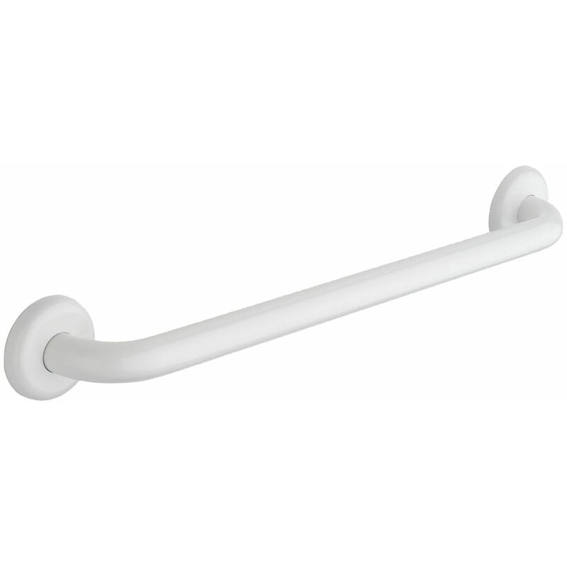 foto del prodotto maniglione bagno disabili di sostegno sicurezza in acciaio inox bianco formato 60 cm