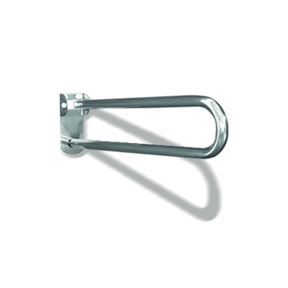 foto del prodotto maniglione barra ribaltabile con piastra lunga cm 80 inox lucido