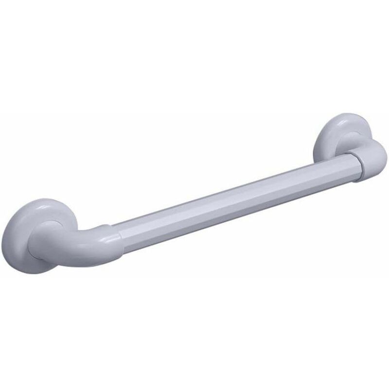 foto del prodotto maniglione corrimano rigato bianco sostegno per vasca doccia cm.45 0530l45