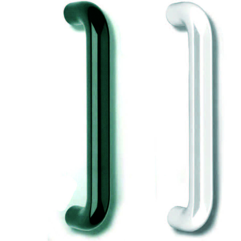 foto del prodotto maniglione diritto in nylon mm.333x33x86h. interfori mm.300 colore bianco