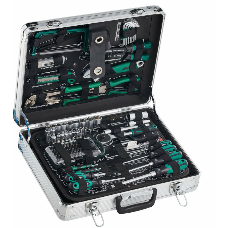 foto del prodotto mannesmann - m29072 set attrezzi 124 pz. in valigetta di alluminio