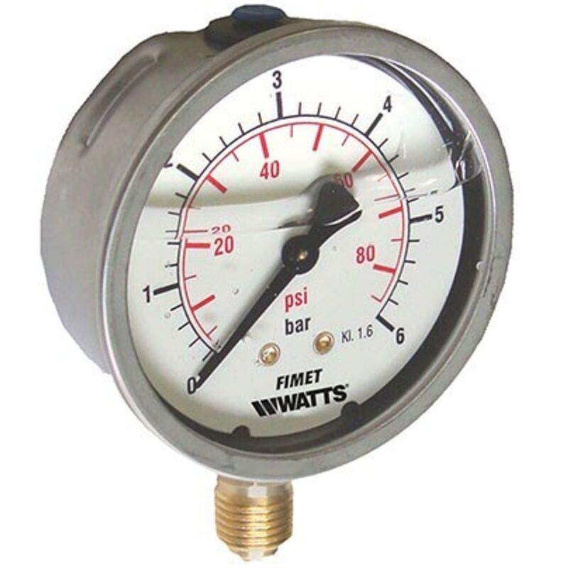 foto del prodotto manometro a bagno di glicerina mg1- inox 63 6 bar