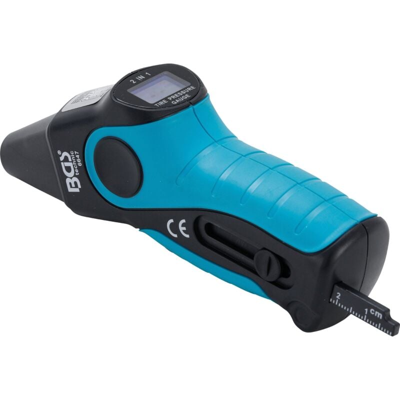 foto del prodotto manometro digitale per pneumatici e calibro per profilo pneumatico '2-in-1'