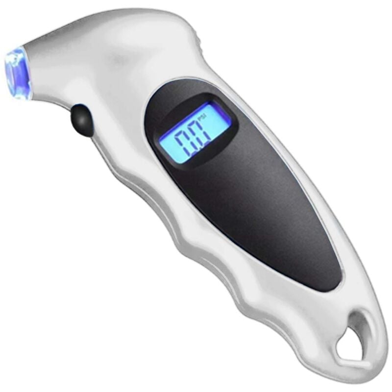 foto del prodotto manometro digitale per pneumatici per auto, retroilluminazione di precisione, display lcd, ugello illuminato, barometro, tester multifunzionale,