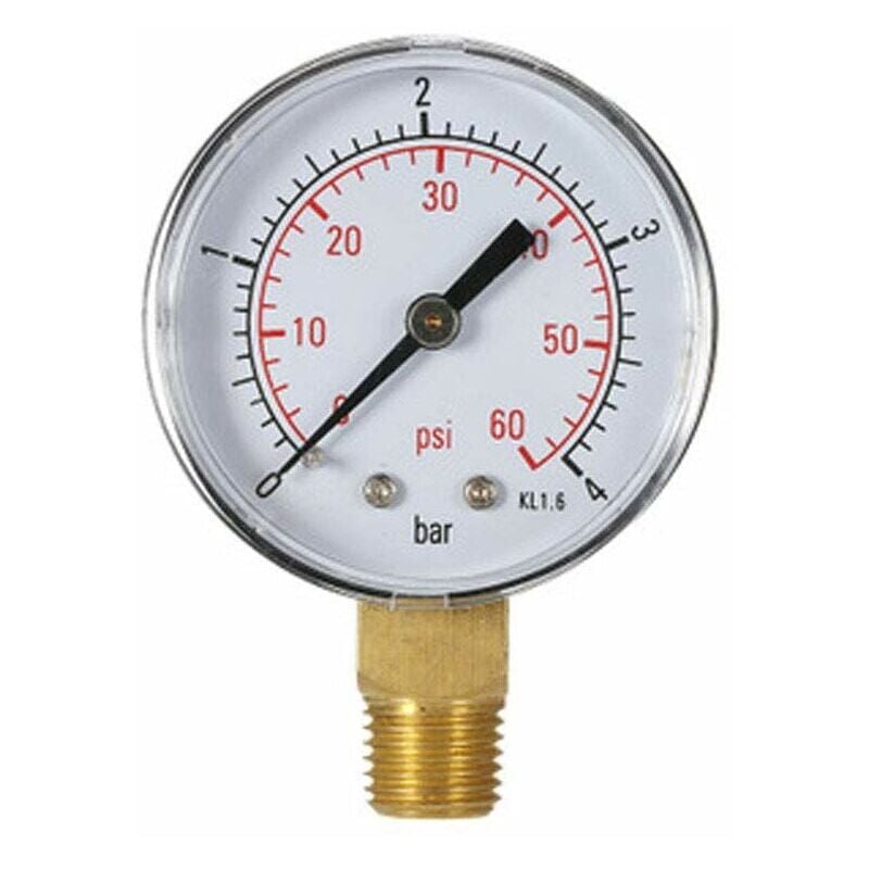 foto del prodotto manometro per acqua ymyny manometro per piscina, 60 psi, attacco inferiore 1 4 npt, filettatura in pollici, scale meccaniche, manometro per acqua e
