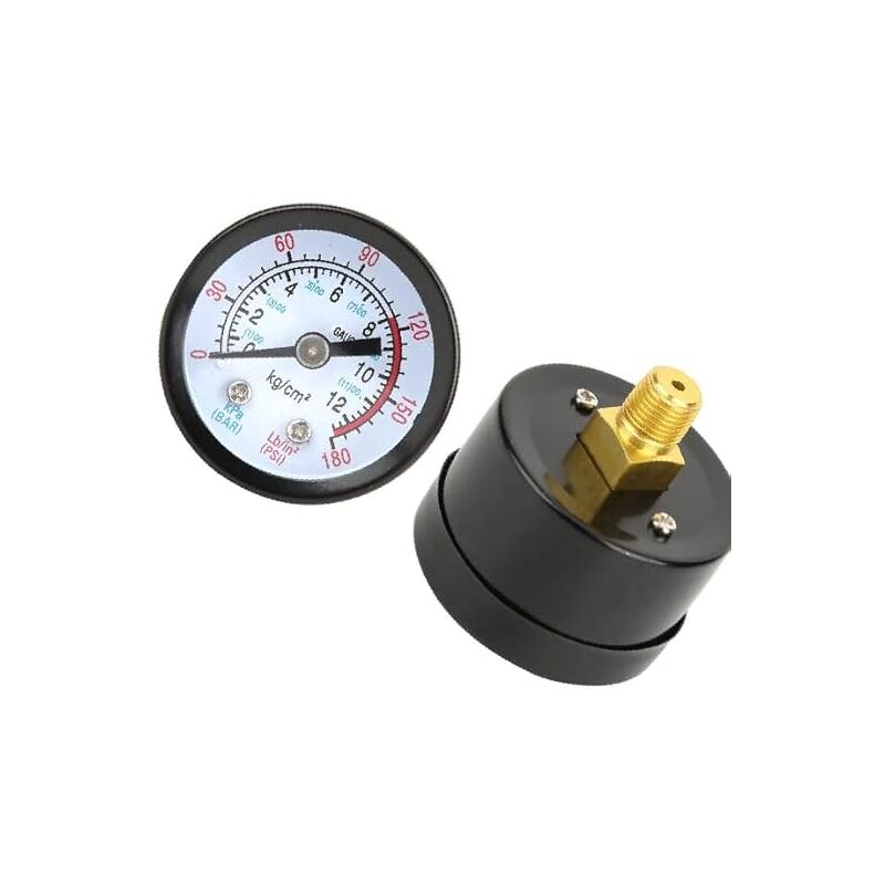 foto del prodotto manometro per compressore d aria, manometro per compressore d aria 0180 psi, strumento di misurazione della pressione manometro per compressore