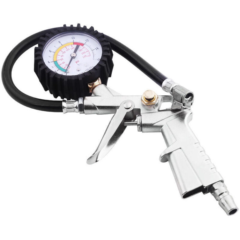 foto del prodotto manometro per compressore - valvola di sicurezza - grilletto - punta della valvola