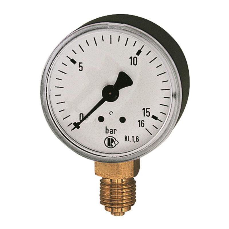 foto del prodotto manometro standard g1 4 verticale 63 mm 0 600 bar custodia in lamiera d acciaio 127 101809
