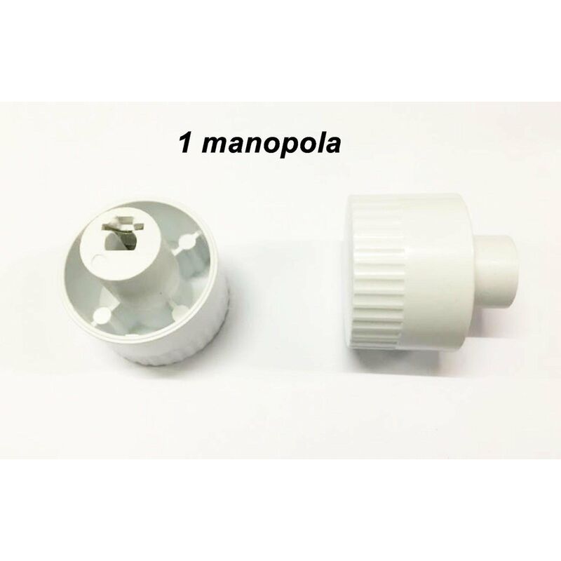 foto del prodotto manopola cucina a gas universale bianca passo mm 6 gambo alto 10 mm 1 pz m7032