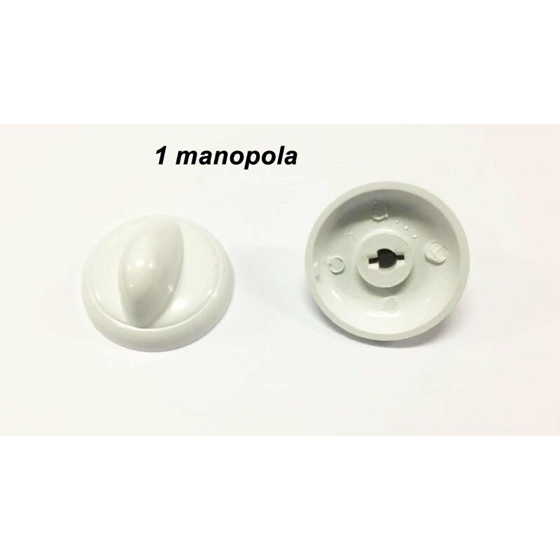 foto del prodotto manopola cucina a gas universale bianca passo mm 6 gambo alto 5 mm 1 pz m7005