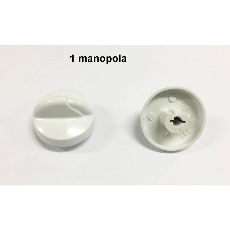 foto del prodotto manopola cucina gas universale bianca passo mm 6 gambo lungo 7 mm 1 pz m 7028