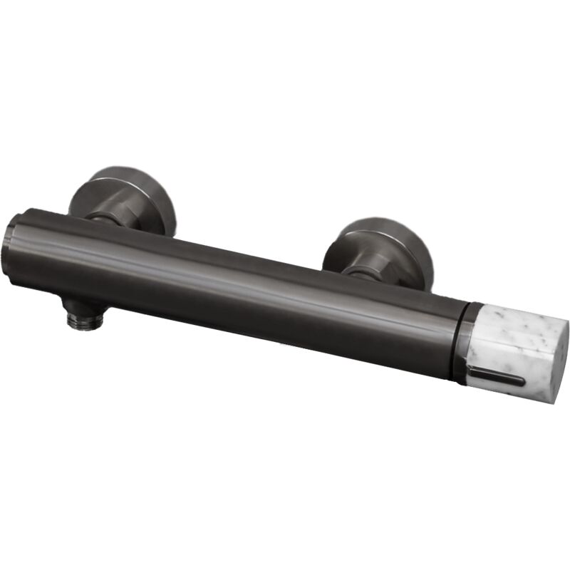 foto del prodotto manopola miscelatore per doccia in metallo stile marmo - essebagno