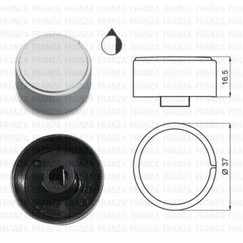 foto del prodotto manopola pomello piano cottura ariston pz7.. hotpoint d.37mm c00142721