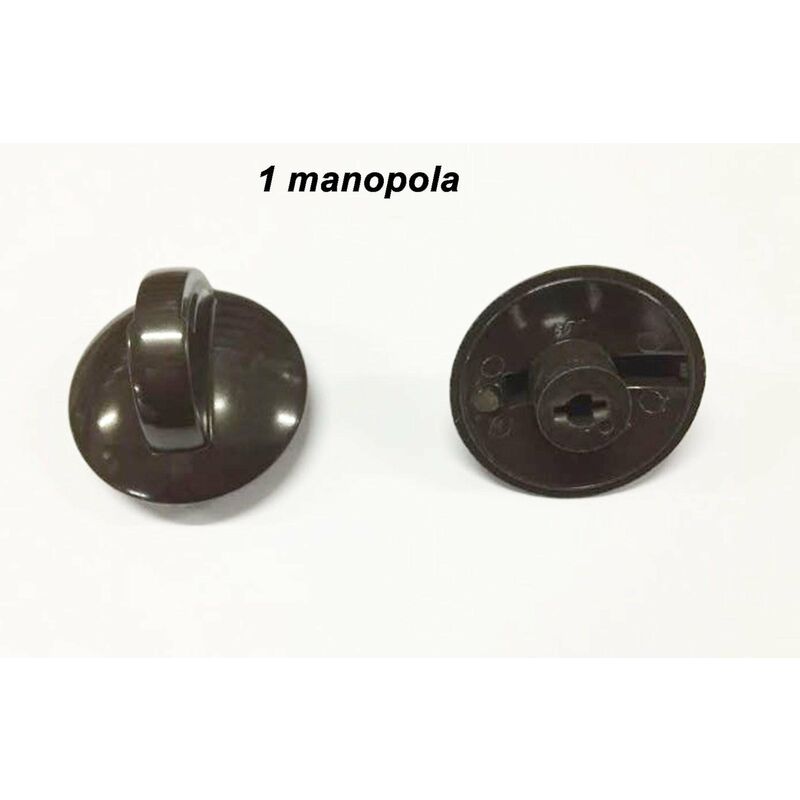foto del prodotto manopola universale marrone gas per cucina passo mm 6 gambo alto 7 mn 135