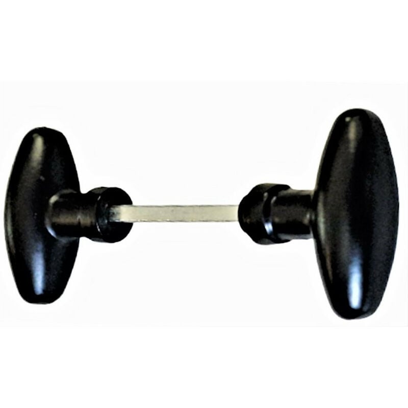 foto del prodotto manopole doppie nere - klose besser - in fusione di alluminio - quadrato da 6.