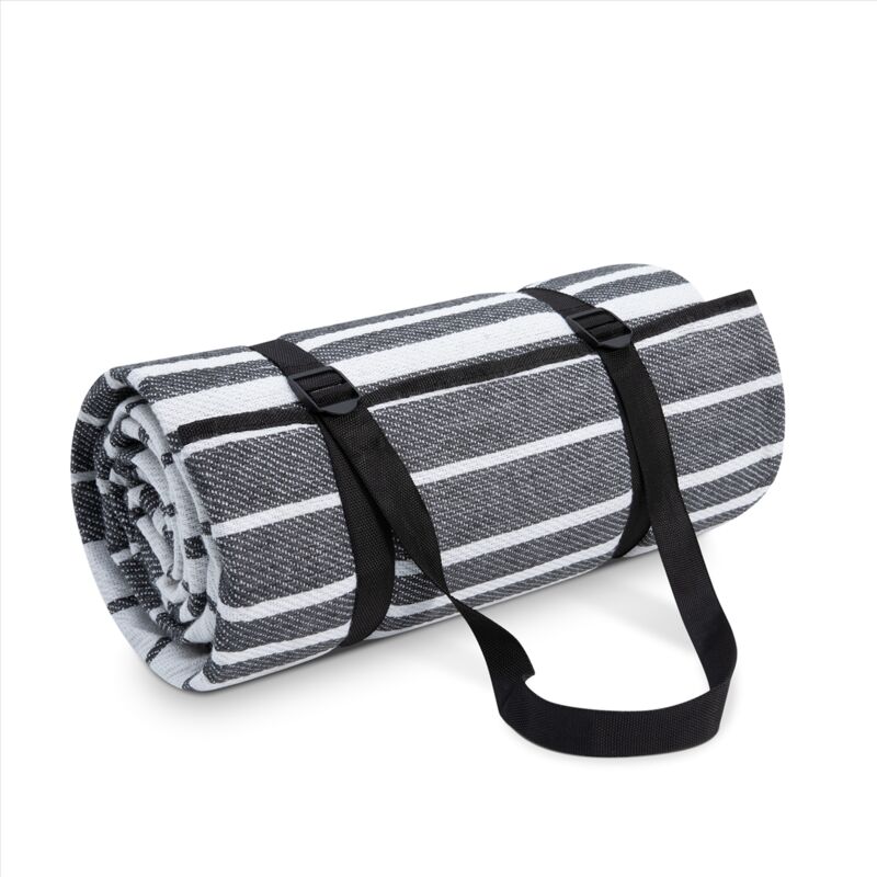 foto del prodotto manta de picknick camping xxl playa picknick impermeable al agua con asa 150x200cm, grigio bianco 1 paco home