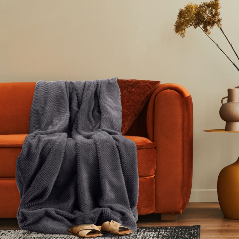 foto del prodotto manta decorativa de sal n colcha acogedora boho sof manta lavable mullida antracite, 200x240cm paco home