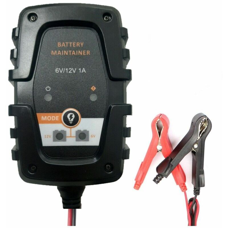foto del prodotto mantenitore di carica batterie auto moto 6v 12v 1a caricabatterie portatile