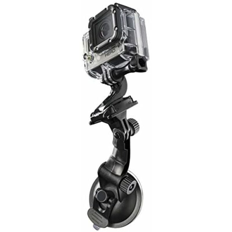 foto del prodotto mantona 20246 supporto a ventosa per gopro hero e gopro session, colore nero