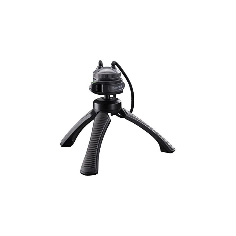 foto del prodotto mantona 21406 treppiede smartphone camera digitale 3 gambe nero, grigio